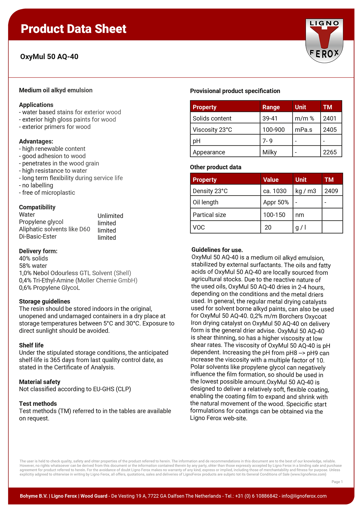 ProductDataSheet OxyMul 50 AQ-40 A4 v1.6